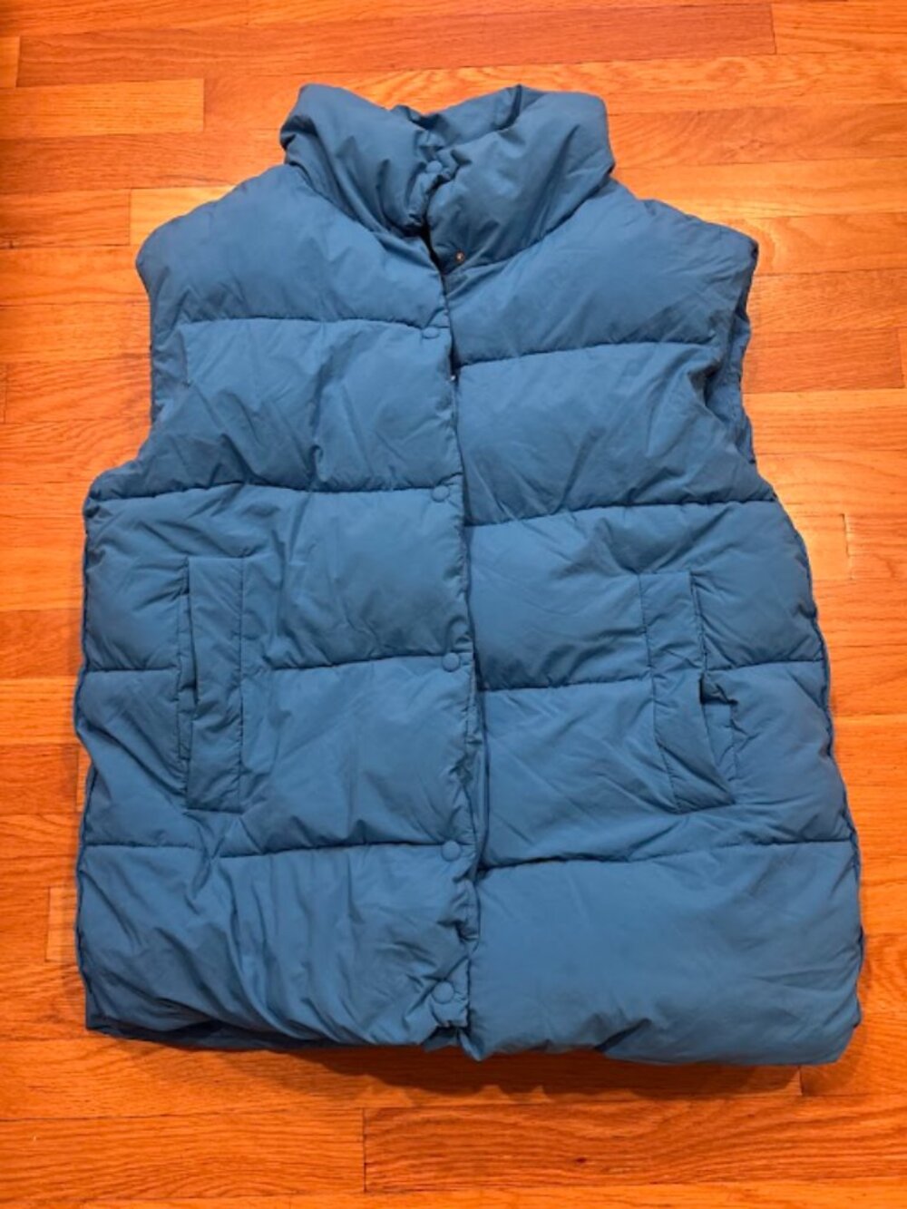 BLUE ZARA Puffer Vest Size S